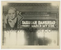 4x035 MY SIN 8x10 still 1931 theater front with Tallulah Bankhead, devastating realism & drama!