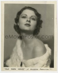 4x686 OLD DARK HOUSE 8x10.25 still 1932 great portrait of beautiful Lilian Bond wearing fur!