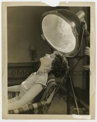 4x703 OUR DANCING DAUGHTERS candid 8x10.25 still 1928 Dorothy Sebastian warming under new lights!
