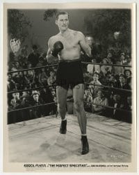4x727 PERFECT SPECIMEN 8x10.25 still 1937 best image of barechested Errol Flynn in boxing ring!