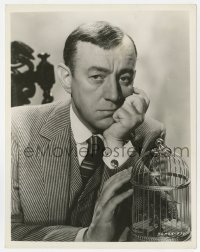 4x846 SCAPEGOAT deluxe 8x10.25 still 1959 great close portrait of Alec Guinness with bird in cage!