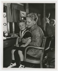 4x872 SOLID GOLD CADILLAC candid 8x10 still 1956 Judy Holliday & 3 year old son on set by Crosby!