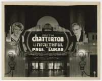 4x052 UNFAITHFUL 8x10.25 still 1931 giant lobby display of Ruth Chatterton & Paul Lukas!