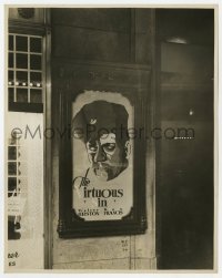 4x054 VIRTUOUS SIN 7.75x9.75 still 1930 framed local theater poster of Walter Houston outside!