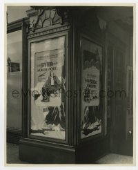 4x059 WITH BYRD AT THE SOUTH POLE 7.75x9.5 still 1930 local theater framed posters outside!