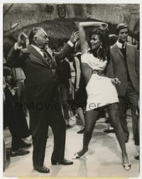 4x215 BIGGEST BUNDLE OF THEM ALL 8x10.25 news photo 1966 Raquel Welch dancing w/Edward G. Robinson!