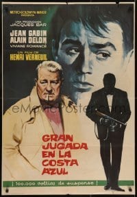 4y086 ANY NUMBER CAN WIN Spanish 1963 Jean Gabin, Alain Delon, Henri Verneuil, different art!