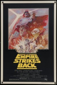 4z006 EMPIRE STRIKES BACK studio style 1sh R1981 George Lucas sci-fi classic, artwork by Tom Jung!