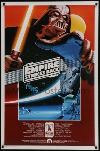 4z007 EMPIRE STRIKES BACK style A Kilian 1sh R1990 George Lucas sci-fi classic, cool artwork by Tom Jung!