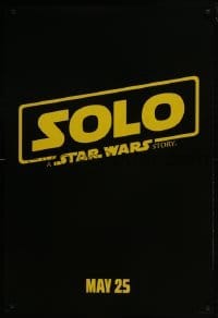 4z040 SOLO teaser DS 1sh 2018 A Star Wars Story, Howard, classic title design over black background!