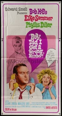 5a497 BOY DID I GET A WRONG NUMBER 3sh 1966 wacky Bob Hope & Phyllis Diller, sexy Elke Sommer!
