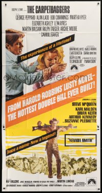 5a502 CARPETBAGGERS/NEVADA SMITH 3sh 1968 Harold Robbins lusty novels are the hottest double bill!
