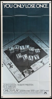 5a505 CHILD'S PLAY int'l 3sh 1973 directed by Sidney Lumet, cool board game image!