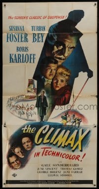 5a509 CLIMAX 3sh 1944 Boris Karloff, Turhan Bey, Susanna Foster, Universal horror!