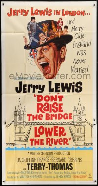 5a521 DON'T RAISE THE BRIDGE, LOWER THE RIVER 3sh 1968 wacky art of Jerry Lewis in London!