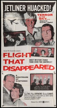 5a538 FLIGHT THAT DISAPPEARED 3sh 1961 wacky sci-fi, terror in the sky beyond known flight!