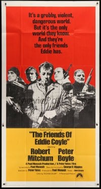 5a541 FRIENDS OF EDDIE COYLE int'l 3sh 1973 Robert Mitchum lives in a violent, dangerous world!
