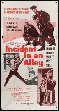 5a562 INCIDENT IN AN ALLEY 3sh 1962 young savages explode in teen-age crime wave, real-life drama!