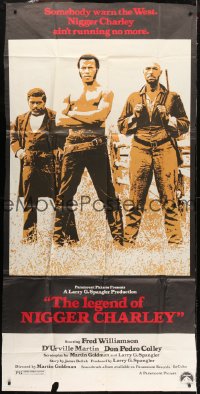 5a579 LEGEND OF NIGGER CHARLEY 3sh 1972 slave to outlaw Fred Williamson ain't running no more!