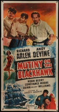 5a590 MUTINY ON THE BLACKHAWK 3sh R1948 Richard Arlen, Andy Devine, Noah Beery, Constance Moore!
