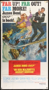 5a600 ON HER MAJESTY'S SECRET SERVICE int'l 3sh 1969 George Lazenby as Bond, McGinnis/McCarthy art!