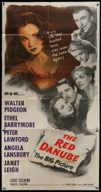 5a621 RED DANUBE 3sh 1949 Janet Leigh, Angela Lansbury, Ethel Barrymore, Walter Pidgeon, Lawford