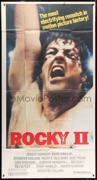 5a627 ROCKY II 3sh 1979 best completely different c/u of Sylvester Stallone after fight!