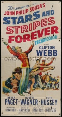 5a658 STARS & STRIPES FOREVER 3sh 1953 Clifton Webb as band leader & composer John Philip Sousa!