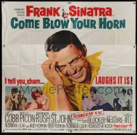 5a100 COME BLOW YOUR HORN 6sh 1963 close up of laughing Frank Sinatra, from Neil Simon's play!