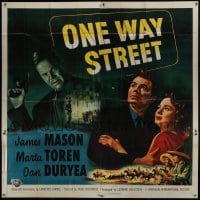 5a141 ONE WAY STREET 6sh 1950 James Mason, sexy Marta Toren, Dan Duryea with gun, very rare!