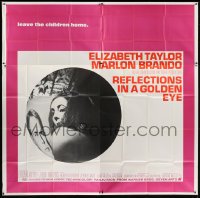 5a147 REFLECTIONS IN A GOLDEN EYE 6sh 1967 John Huston directed, Elizabeth Taylor, Marlon Brando!