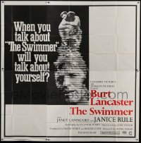 5a161 SWIMMER 6sh 1968 Burt Lancaster, Frank Perry, will you talk about yourself, rare!