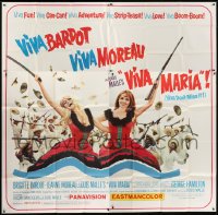 5a170 VIVA MARIA 6sh 1966 Louis Malle, sexiest French babes Brigitte Bardot & Jeanne Moreau!