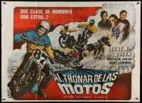 5a177 ON ANY SUNDAY Argentinean 42x58 1971 Bruce Brown classic, Steve McQueen, motorcycle racing!