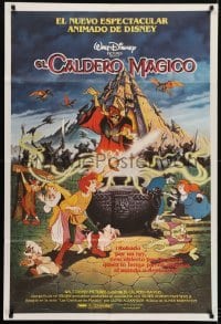 5a186 BLACK CAULDRON Argentinean 1985 first Walt Disney CG, cool different fantasy cartoon art!