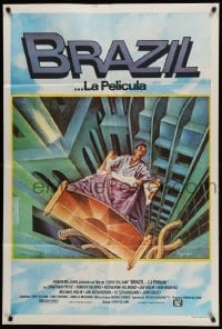 5a189 BRAZIL Argentinean 1985 Terry Gilliam directed, Lagarrigue art of Jonathan Pryce!