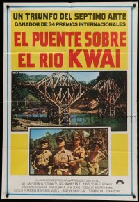 5a190 BRIDGE ON THE RIVER KWAI Argentinean R1970s William Holden, Alec Guinness, David Lean classic