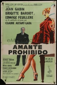 5a236 LOVE IS MY PROFESSION Argentinean 1959 Simoneon's En Cas de Malheur, sexy Brigitte Bardot!