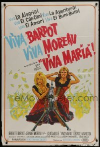 5a274 VIVA MARIA Argentinean 1965 Louis Malle, sexiest babes Brigitte Bardot & Jeanne Moreau!