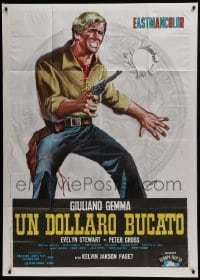5a721 BLOOD FOR A SILVER DOLLAR Italian 1p 1965 Un Dollaro Bucato, Symeoni spaghetti western art!