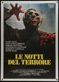 5a733 BURIAL GROUND Italian 1p 1981 Le notti del terrore, best different zombie artwork!