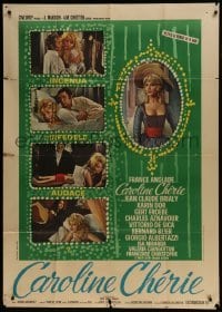 5a738 CAROLINE CHERIE Italian 1p 1968 five images of sexy France Anglade in title role!