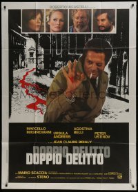 5a767 DOUBLE MURDER Italian 1p 1978 Marcello Mastroianni, Agostina Belli, Ursula Andress & Ustinov!