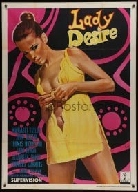 5a834 LADY DESIRE Italian 1p 1969 best full-length art of sexiest Margaret Taylor by Mos!