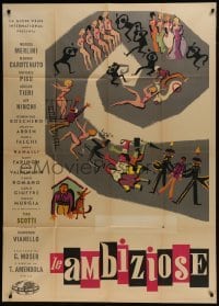 5a843 LE AMBIZIOSE Italian 1p 1961 Antonio Amendola romantic comedy, great montage art!