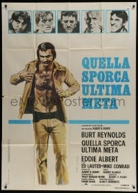 5a851 LONGEST YARD Italian 1p 1975 Robert Aldrich prison football sports comedy, Burt Reynolds!