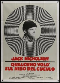 5a885 ONE FLEW OVER THE CUCKOO'S NEST Italian 1p 1976 c/u of Jack Nicholson, Milos Forman classic!