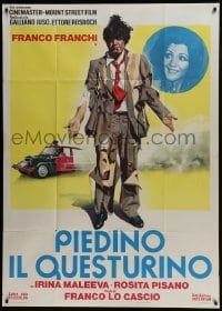 5a892 PIEDINO IL QUESTURINO Italian 1p 1974 great art of Franco Franchi in tattered clothes!