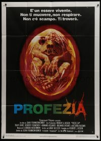 5a899 PROPHECY Italian 1p 1979 John Frankenheimer, art of monster in embryo by Paul Lehr!