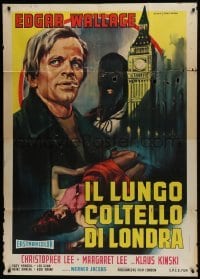 5a901 PSYCHO-CIRCUS Italian 1p 1968 different Piovano art of Klaus Kinski & dead girl in London!